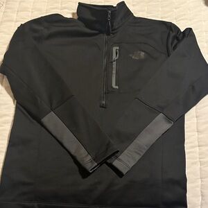 The North Face Black and Gray Quarter-Zip Pullover
